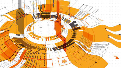 abstrakte Titelgrafik HZD-Trendbericht 2020